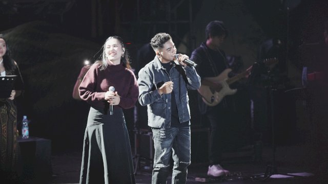 Vanessa Zee dan Piche Kota di Kawasan Hutan Pinus Malino, Sabtu (13/7/2025) malam. 