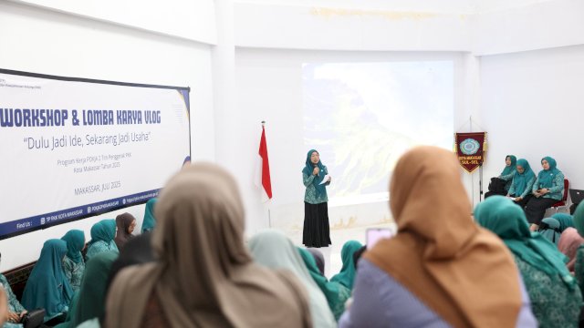 Buka Workshop Vlog PKK Makassar, Melinda Aksa: Ubah Ide Jadi Peluang Lewat Teknologi