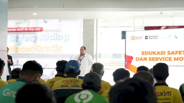 Pelindo Group Makassar Gelar Edukasi Safety Riding dan Servis Motor Gratis untuk Ojol