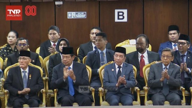 Presiden RI kelima, Megawati Soekarnoputri tak hadir dalam pelaksanaan sidang tahunan MPR, Jumat (15/8) hari ini. (Tangkapan Layar Youtube Setpres)
