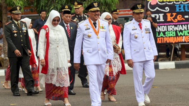 Bupati Pinrang Jadi Inspektur Upacara HUT RI ke-80, Suasana Berlangsung Khidmat