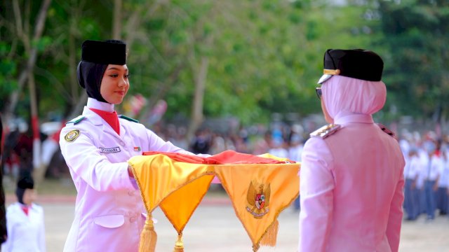 Upacara Peringatan HUT ke-80 RI di Gowa Berlangsung Khidmat, Paskibraka Sukses Kibarkan Sang Merah Putih
