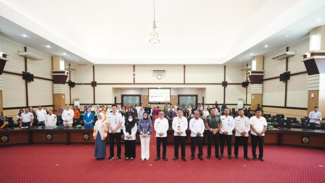 Rapat Koordinasi Penyusunan Gugus Tugas Pencegahan dan Penanganan TPPO Tingkat Provinsi Sulsel di Ruang Rapat Pimpinan Kantor Gubernur Sulsel, Rabu, 20 Agustus 2025.