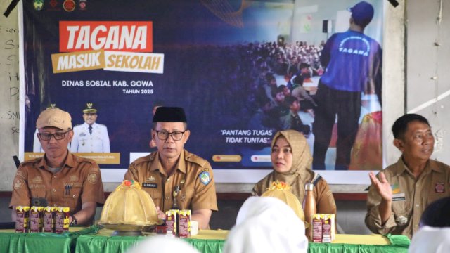 Dinsos Gowa Perkenalkan Taruna Siaga Bencana di SMPN 2 Pattallassang