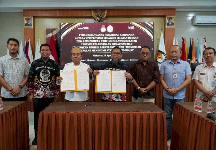 KPU Sulsel dan Dinas Pendidikan Kerja Sama Pendidikan Pemilih di Sekolah