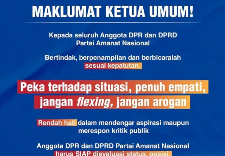 Zulhas Keluarkan Maklumat, Anggota DPR dan DPRD Jangan Flexing dan Arogan