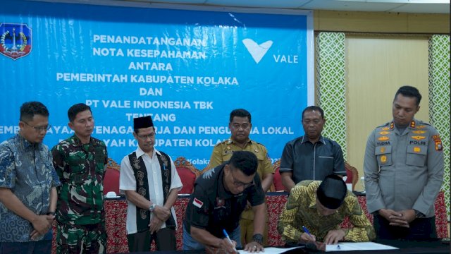 Siap Berdayakan Tenaga Kerja dan Pengusaha Lokal,&nbsp;PT Vale MoU dengan Pemkab Kolaka