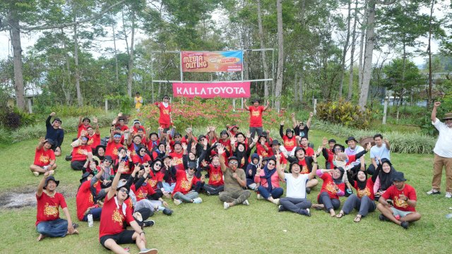 Puluhan jurnalis ikut memeriahkan Media Outing oleh Kalla Toyota di Malino, Kabupaten Gowa.