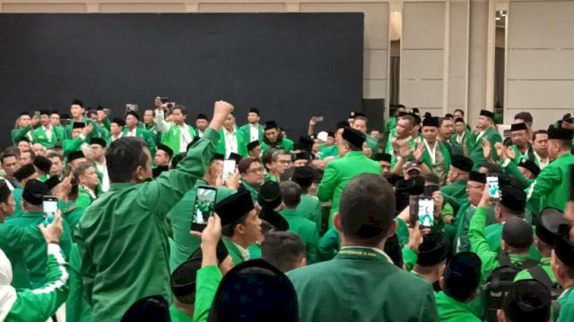 Suasana Muktamar X PPP di Ancol sempat memanas (Foto: Felldy Utama)
