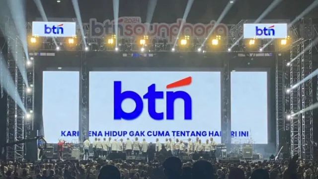 Peluncuran logo baru Bank Tabungan Negara (BTN) di Indonesia Arena, Jakarta, Minggu (3/3/2024). ANTARA/HO-BTN