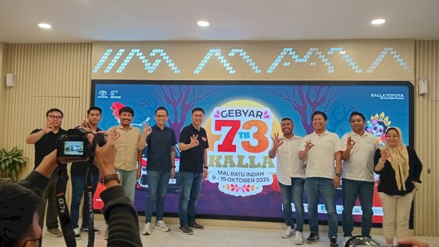 Konferensi pers Gebyar 73th Kalla, di Mall Ratu Indah, Selasa (7/10).