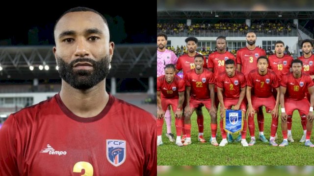 Yuran Fernandes debutnya bersama tim nasional Cape Verde saat menghadapi Malaysia. (Kolase foto: PSM Makassar)

