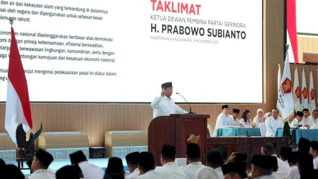 Prabowo Ajak Kader Gerindra Jadikan Kekuasaan Sebagai Alat Perjuangan Bangsa