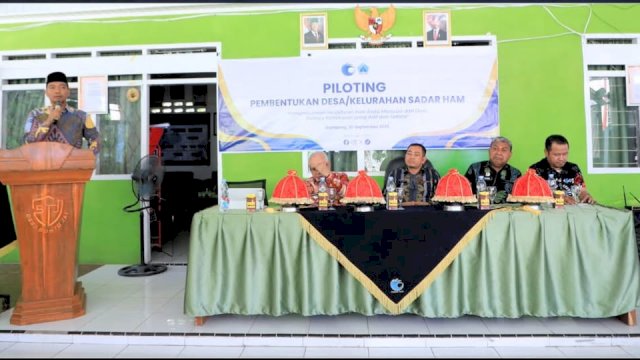 Wakil Bupati Bantaeng, H. Sahabuddin, bersama jajaran Kementerian Hak Asasi Manusia (HAM) Republik Indonesia, Kamis (25/09). 