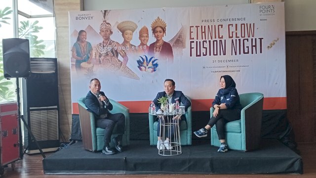 Press Conference Ethnic Glow Fusion Night oleh Four Points Hotel by Sheraton Makassar, di Best Brews, Rabu (19/11).
