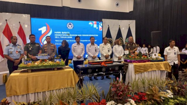 Tasyakuran Hari Bakti Kemenimipas ke-1 Tahun 2025, di Kanwil Kemenkumham Sulawesi Selatan, Makassar,&nbsp;Rabu (19/11).