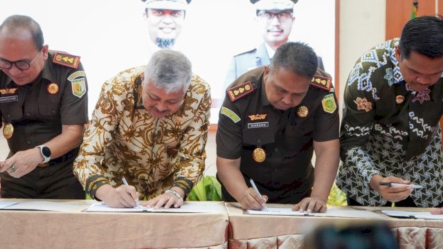 Bupati Pinrang Sepakati Kerjasama Kejaksaan - Pemprov Sulsel Soal  UU No 1 Tahun 2023
