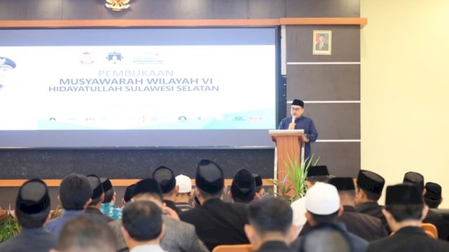 Wali Kota Makassar, H. Munafri Arifuddin, menghadiri sekaligus membuka secara resmi Musyawarah Wilayah (Muswil) Hidayatullah Sulawesi Selatan yang berlangsung di Asrama Haji Sudiang, Sabtu (6/12/2025).