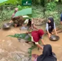 Viral! Pascabanjir di Aceh Barat, Warga Ramai-ramai Cari Butiran Emas