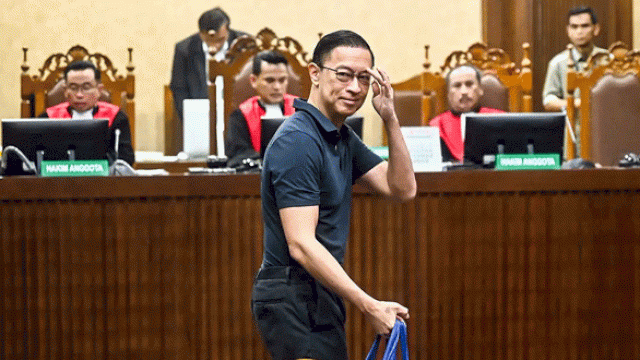 Thomas Trikasih Lembong atau Tom Lembong saat masih menjalani persidangan/INT