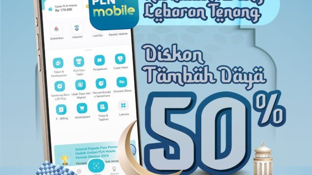 Menyemarakkan bulan suci dengan penuh keberkahan, PLN kembali hadir melalui program spesial Ramadan untuk memastikan momen ibadah masyarakat semakin nyaman. Melalui promo PLN  menawarkan diskon Tambah Daya sebesar 50% yang berlaku bagi pelanggan 1 Fasa di semua golongan tarif, mulai dari tanggal 25 Februari hingga 10 Maret 2026.