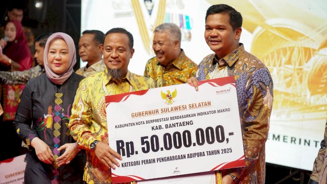 Gubernur Sulsel Apresiasi Bupati Bantaeng Atas Capaian Adipura
