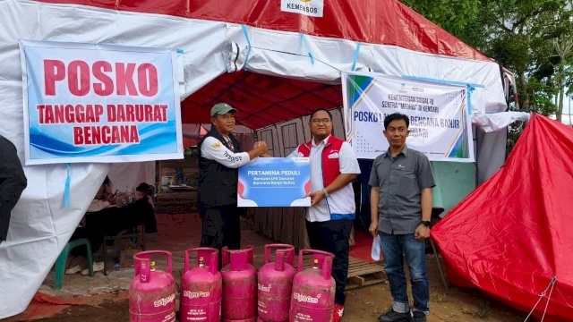 Pertamina Salurkan Bantuan Logistik dan Elpiji untuk Korban Banjir di Kota Kendari