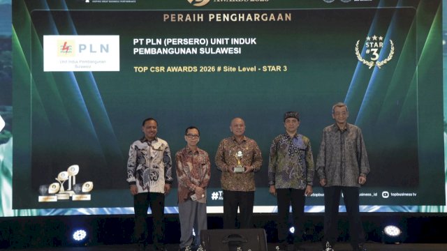 PLN UIP Sulawesi Raih Penghargaan TOP CSR Awards 2026 Lewat Pemanfaatan FABA PLTU Palu 3