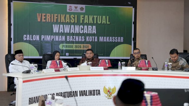 Wali Kota Makassar Munafri Arifuddin bersama Pimpinan Baznas RI Saidah Sakwan saat menghadiri verifikasi faktual wawancara calon pimpinan Baznas Kota Makassar, Kamis (4/6/2026).