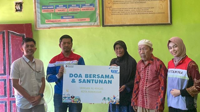 Pertamina Salurkan Santunan Rp10 Juta untuk Anak Yatim dan Dhuafa di Makassar