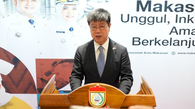 Konsulat Jenderal Jepang di Makassar, Ohashi Koichi, menyampaikan apresiasi atas prestasi Pemerintah Kota Makassar sebagai salah satu daerah dengan kinerja pemerintahan terbaik nasional, Selasa (28/4/2026).