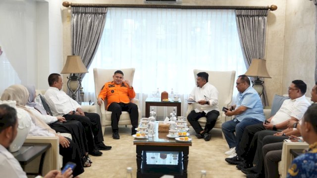 Wali Kota Makassar, Munafri Arifuddin, saat menerima kunjungan Tim Panitia Daerah MTQ KORPRI Tahun 2026 di Rumah Jabatan Wali Kota Makassar, Rabu (29/4/2026).
