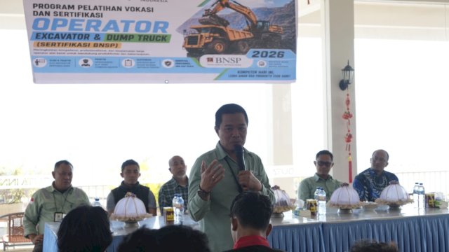 Dorong Tenaga Kerja Lokal Terampil dan Tersertifikasi, PT Vale Gelar Pelatihan Vokasi Operator Alat Berat