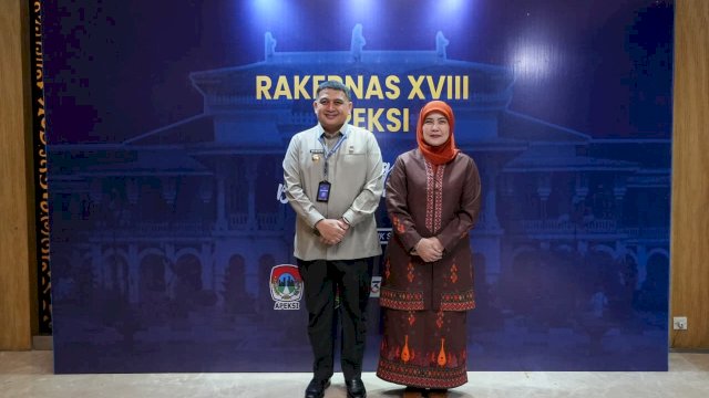 Wali Kota Makassar, Munafri Arifuddin, dan Wakil Wali Kota Makassar, Aliyah Mustika Ilham, hadir dalam penutupan Rapat Kerja Nasional (Rakernas) XVIII APEKSI di Medan, Kamis (2/7/2026).