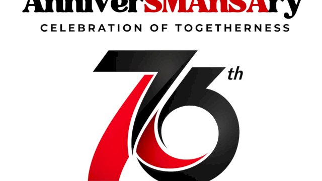 Logo resmi perayaan Anniversmansary ke-76 IKA Smansa Makassar yang mengusung tema Celebration of Togetherness.