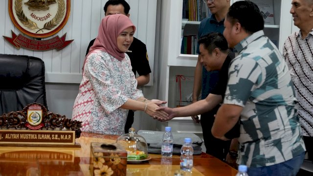Wakil Wali Kota Makassar, Aliyah Mustika Ilham, saat menerima audiensi bersama pihak Brighton Property Makassar untuk membahas peluang akses hunian bagi pegawai.