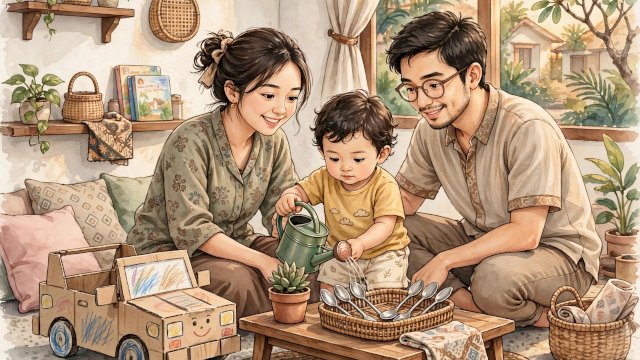 "Rumah yang sederhana menjadi ruang belajar terbaik ketika orang tua hadir dengan perhatian, kehangatan, dan konsistensi."