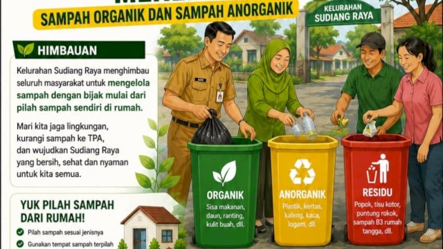 Infografis sosialisasi pemilahan sampah dari rumah yang mulai disebarluaskan di berbagai wilayah di Kota Makassar menjelang pemberlakuan kebijakan baru TPA Tamangapa.