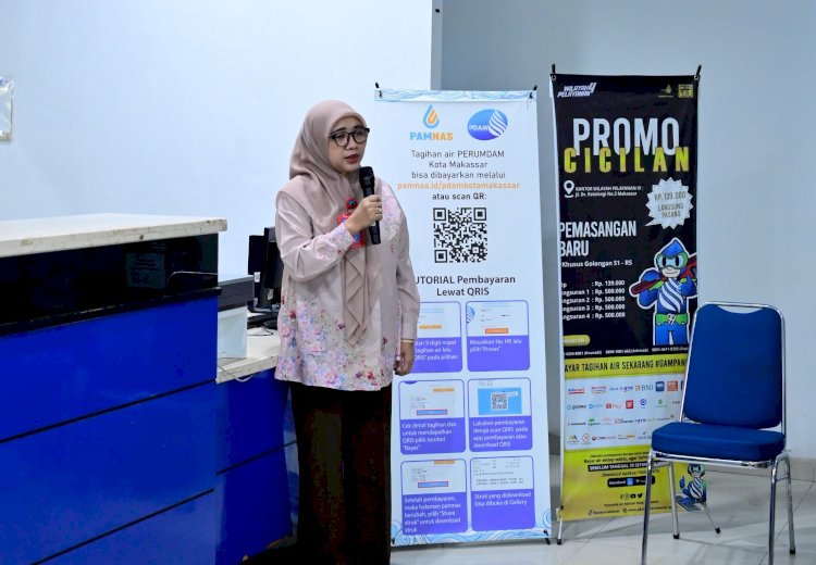 Tak Perlu Bawa Uang Tunai, Bayar Tagihan Air Kini Cukup Pindai QRIS di Perumda Air Minum Makassar