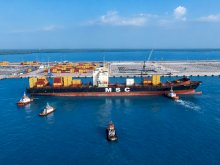 PT Jasa Armada Indonesia Layani Penyandaran Kapal Panamax MSC BREMERHAVEN V di Pelabuhan Patimban