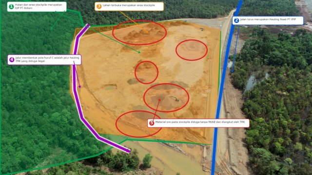 Garis Merah di Pomalaa: Benarkah Jalur Logistik TRK Nyelonong ke IUP Antam?