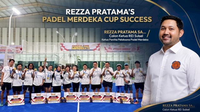 Rezza Pratama Apresiasi Suksesnya REI Merdeka Padel, Dukung Soliditas Anggota REI Sulsel