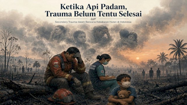 Kebakaran hutan di Indonesia tidak hanya meninggalkan kerusakan ekologis dan kerugian ekonomi, tetapi juga menyisakan secondary trauma (trauma sekunder) bagi relawan, tenaga kesehatan, petugas pemadam, jurnalis, hingga masyarakat yang terus-menerus terpapar penderitaan.
