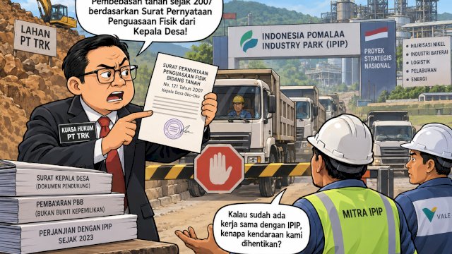 Legalitas PT TRK Dipertanyakan, Pemalangan Akses PSN Pomalaa Bermodal Surat Kepala Desa