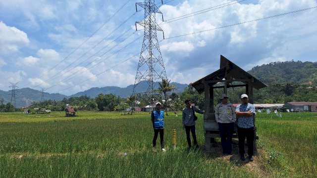 Berlatar belakang menara SUTET (Saluran Udara Tegangan Ekstra Tinggi) eksisting yang menjadi bagian dari jaringan tulang punggung kelistrikan wilayah tersebut, Tim gabungan lintas instansi melakukan survei lapangan di area persawahan Kabupaten Luwu untuk meninjau titik koordinat rencana jalur transmisi listrik.