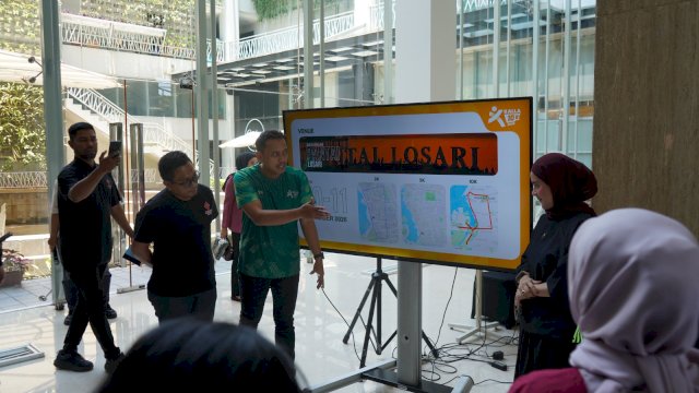 Konferensi pers Kalla 10K di Wisma Kalla, Rabu (23/9).