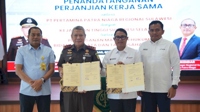 Penandatanganan dilaksanakan di Kantor Kejaksaan Tinggi Sulawesi Selatan, Kamis (9/10).