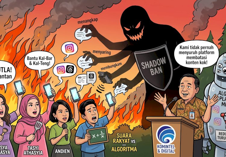 Akun Medsos Influencer Dituding Kena Batas Usai Suarakan Karhutla, Komdigi Buka Suara